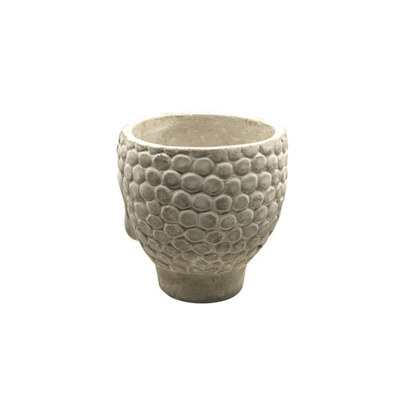 Buddha Head Planter Pot In Concrete Gray Finish For Indoor & Outdoor Use - Picture 2 of 7